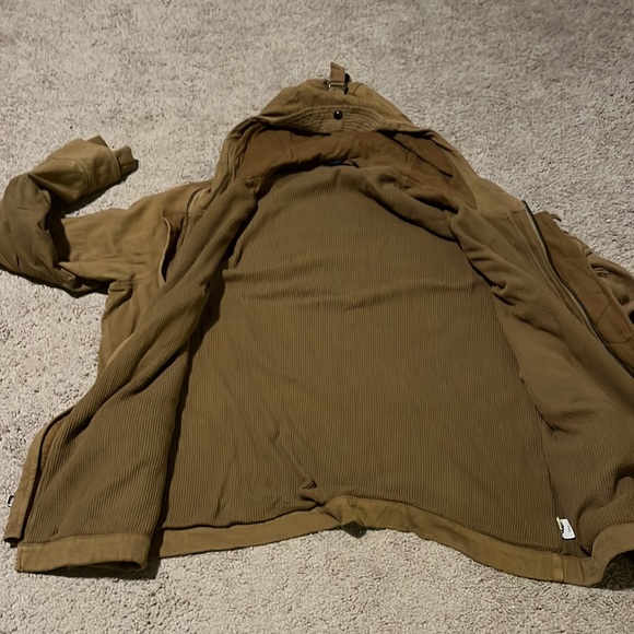 Polo Ralph Lauren Moto Motorcycle jacket hoodie vintage brown mens size XL - Picture 2 of 10